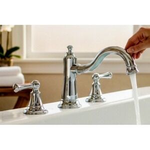 PROFLO PF4870CP Bartlett Deck Mounted Roman Tub 3 Piece Chrome Faucet & Handles